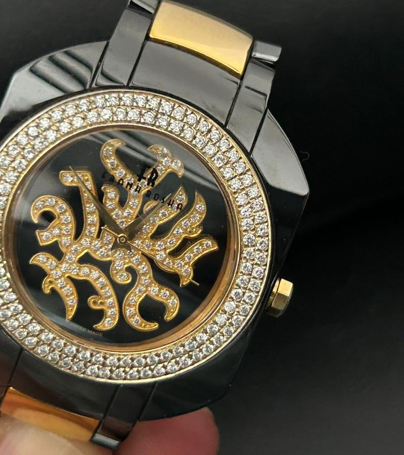 Islamic Luxury Calligraphy Diamond Watch (Black & Gold Edition)